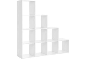 Multifunctionele Opbergkast Wit - Boeken & Decoratie - 4 Planken