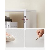 Strakke Boekenkast Wit - Minimalistisch Design - 130x130 cm