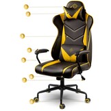 Professionele Gaming Stoel Blitzcrank - Met Schommelfunctie - Zwart-Geel Design