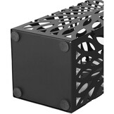 Design Paraplubak Zwart Metaal - Moderne Stijl met Lekbak - 49 cm