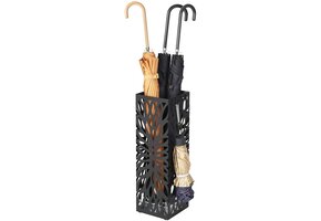 Multifunctionele Paraplubak met Haken - Modern Zwart Design