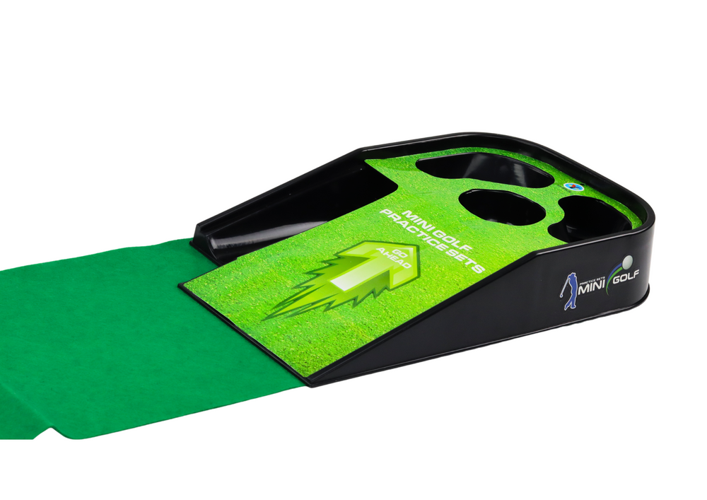 Mini golf set - hoogwaardig plastic - licht- en geluidseffecten - 2 golfclubs, 3 ballen