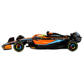 Bestuurbare auto - raceauto - oranje - 47x11x16 cm - rubberen wielen