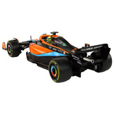 Bestuurbare auto - raceauto - oranje - 47x11x16 cm - rubberen wielen