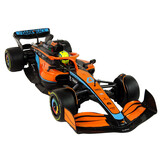 Bestuurbare auto - raceauto - oranje - 47x11x16 cm - rubberen wielen