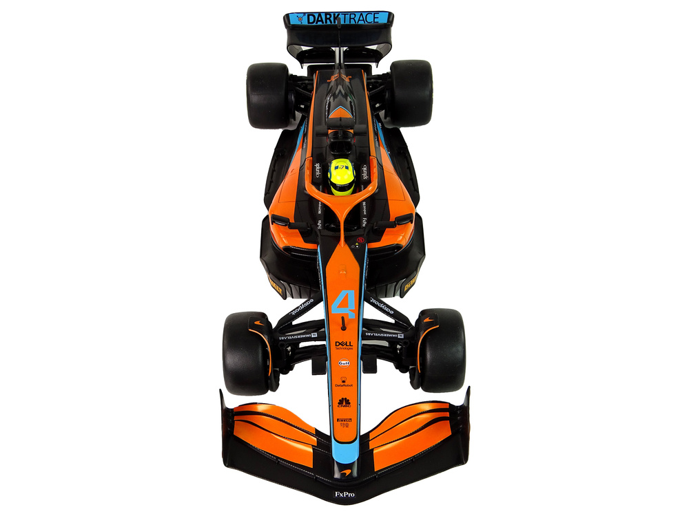 Bestuurbare auto - raceauto - oranje - 47x11x16 cm - rubberen wielen