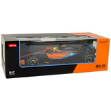 Bestuurbare auto - raceauto - oranje - 47x11x16 cm - rubberen wielen