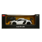 Bestuurbare auto - Audi R8 - wit - 18x5x8 cm - luxe sportwagen