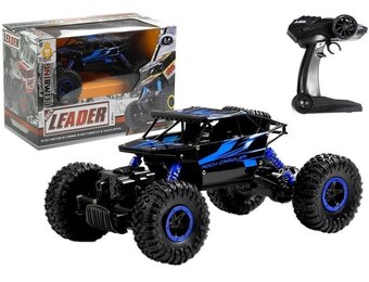 Rc monster truck - blauw - 1:18 schaal