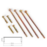 Moderne Voordeurluifel Polycarbonaat - Complete Set met Montagekit - 153 cm Breed