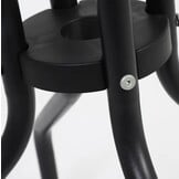 Design Glazen Tuintafel - Minimalistisch Rond 60cm - Zwart Metaal