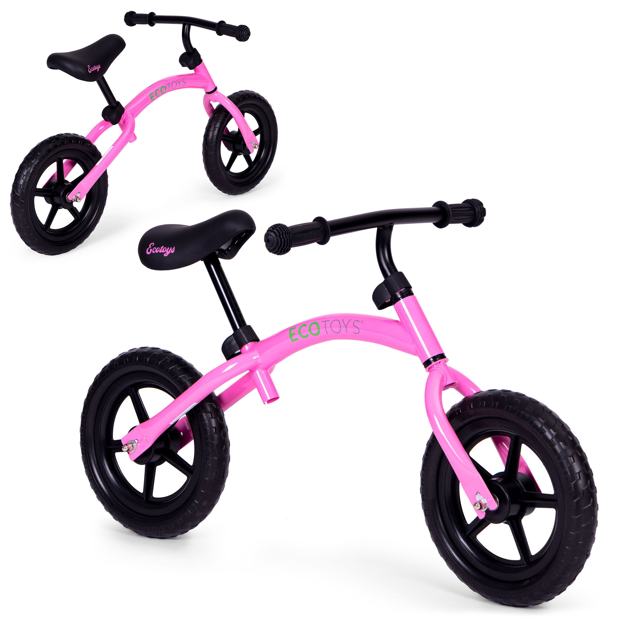 Veilige Kinder Loopfiets - Verstelbaar - Roze - Voor Peuters 3+ Jaar
