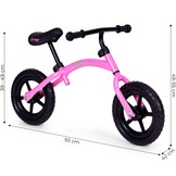 Duurzame Kinder Loopfiets - Stalen Frame - Roze - 3+ Jaar