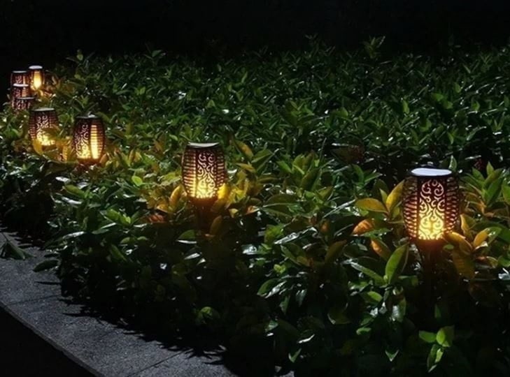 LED Tuinfakkel met Vlameffect - Sfeervolle Tuinverlichting op Zonne-energie