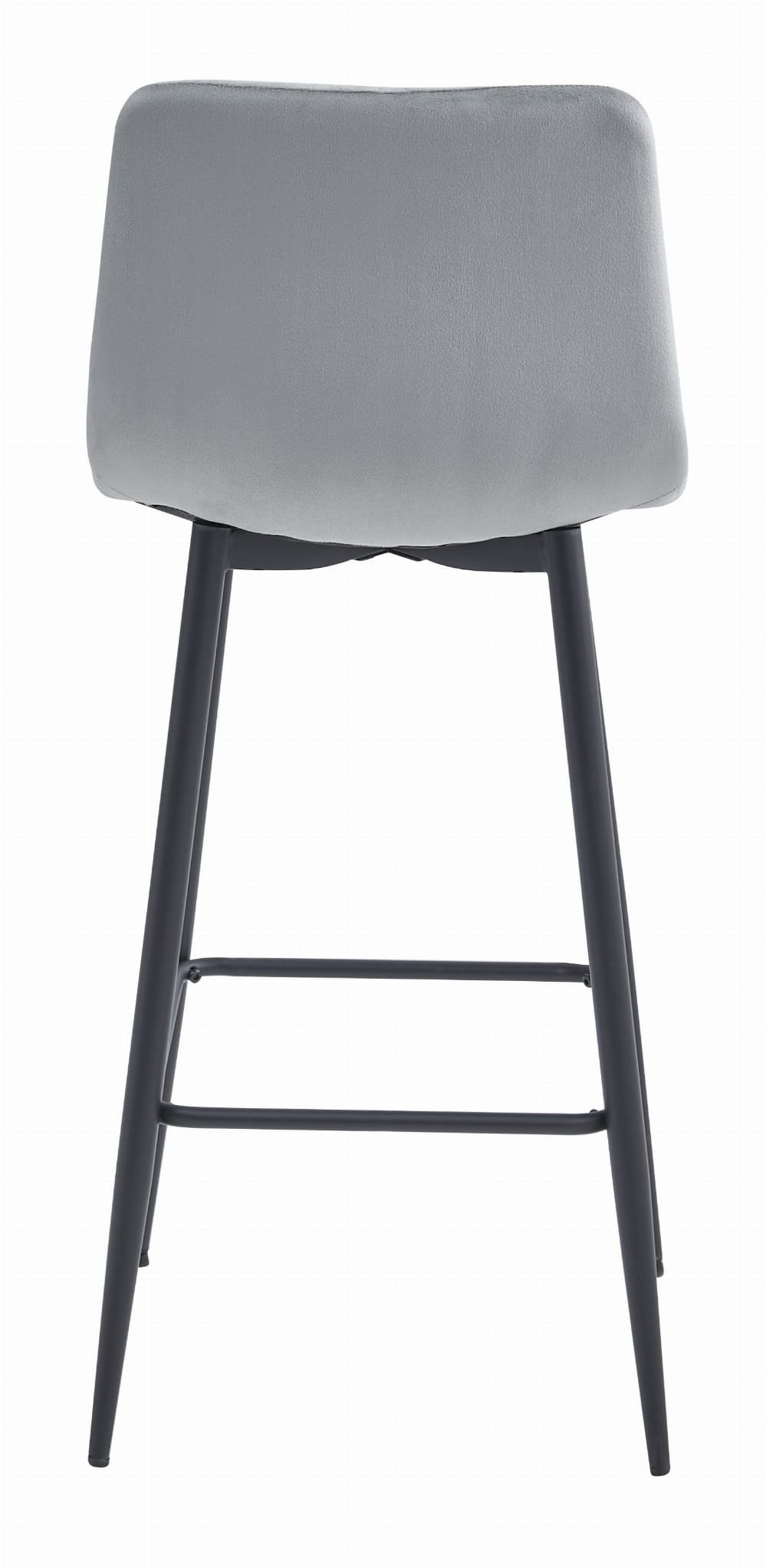 Moderne Barkrukken Keuken - 3 Zilvergrijze Stoelen - Zwart Onderstel