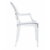 Design Eetkamerstoel Louis XV Modern - Transparant Polycarbonaat - Set van 2