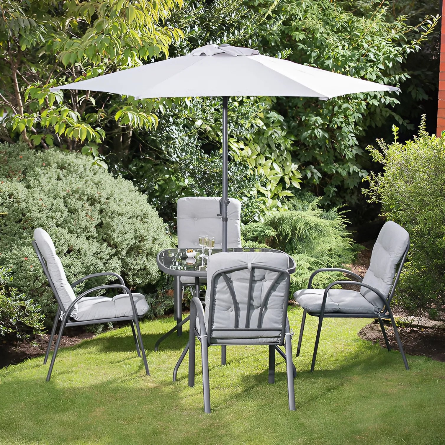 Luxe Loungekussen Grijs | Design Tuinkussen 52x52 cm | Binnen/Buiten
