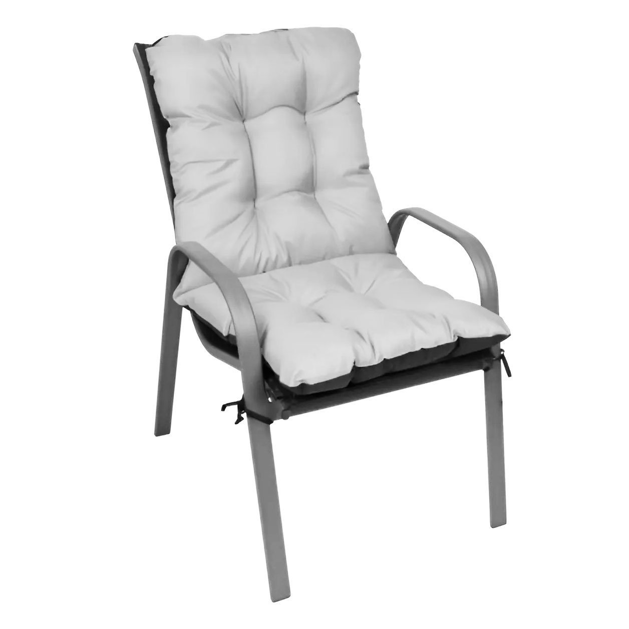 Luxe Loungekussen Grijs | Design Tuinkussen 52x52 cm | Binnen/Buiten