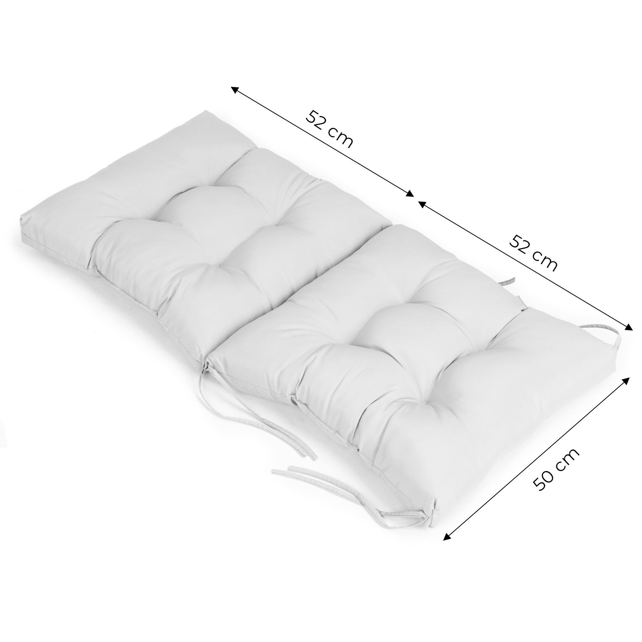 Luxe Loungekussen Grijs | Design Tuinkussen 52x52 cm | Binnen/Buiten
