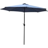 Luxe LED Tuinparasol XXL - Marineblauw - Sfeerverlichting op Zonne-energie
