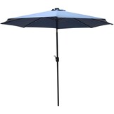 Luxe LED Tuinparasol XXL - Marineblauw - Sfeerverlichting op Zonne-energie