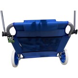 Multifunctionele Strand- en Tuinstoel - Met Wielen en Zonwering - Blauw