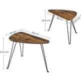 Nestbare Salontafel Set - Ruimtebesparend - 2-delig Compact Design