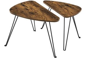 Rustieke Salontafel - Staal & Hout Look - Industrieel Design