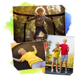 Veilige Kindertrampoline 152cm met Beschermnet - Oranje