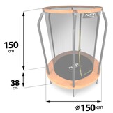 Kinder Springtrampoline met Net - Ontwikkeling & Speelplezier - 152cm