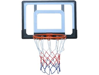 Compact Basketbalbord voor Binnen - 82x58 cm - Inclusief Ring en Net