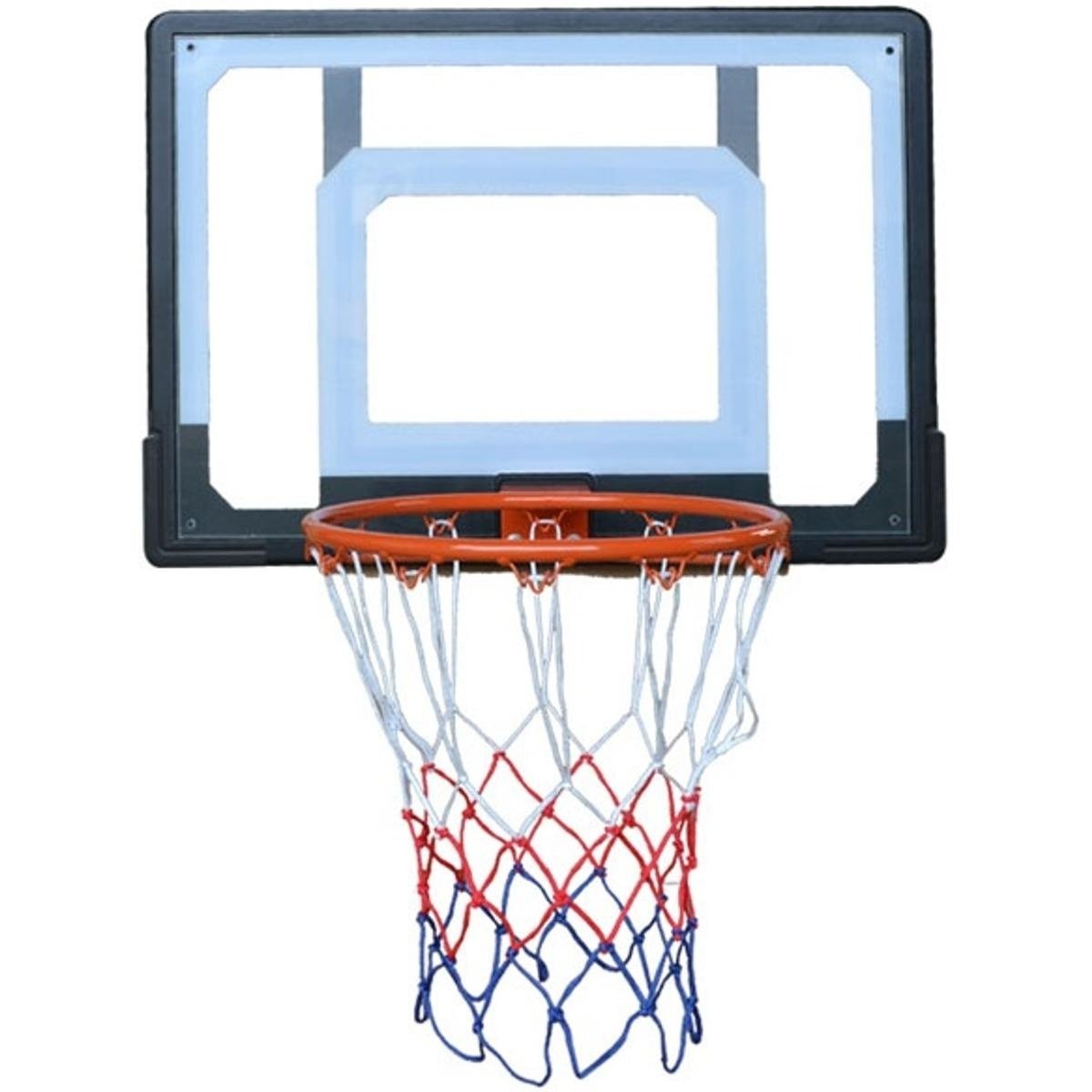Compact Basketbalbord voor Binnen - 82x58 cm - Inclusief Ring en Net