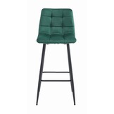 Ergonomische Barstoel Velvet - Groene Barkruk met Comfort