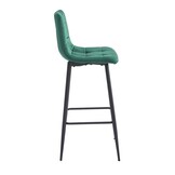 Ergonomische Barstoel Velvet - Groene Barkruk met Comfort