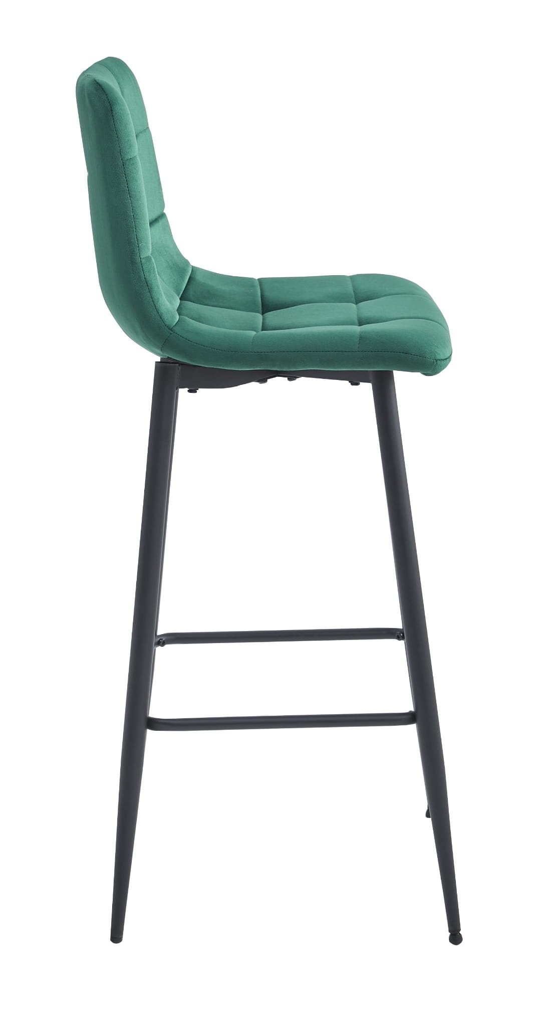 Ergonomische Barstoel Velvet - Groene Barkruk met Comfort