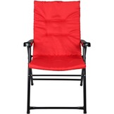 Opvouwbare Tuinstoel met Kussen - Lichtgewicht Terracotta Design - 3,6 kg