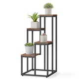 Multifunctionele Decoratieve Standaard Set - 4 stuks - Rustiek Bruin - Voor Planten en Decoratie