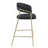 Design Barkruk Fluweel & Goud - Luxe Afwerking