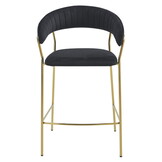 Design Barkruk Fluweel & Goud - Luxe Afwerking