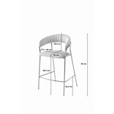 Design Barkruk Fluweel & Goud - Luxe Afwerking