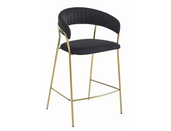 Fluwelen Barkruk met Gouden Poten - Extra Comfort