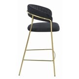 Fluwelen Barkruk met Gouden Poten - Extra Comfort