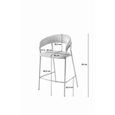 Moderne Barkruk Goud 94cm - Stijlvolle Uitstraling