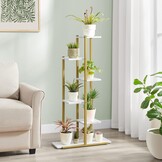 Design Plantenetagère - Marmer & Goud - 6 Niveaus voor Kamerplanten