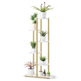Multifunctioneel Plantenrek XL - 6 Planken - Marmer Look 113cm