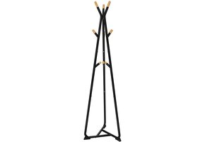 Multifunctioneel Gezins-Kledingrek - Kindvriendelijk - Zwart/Hout