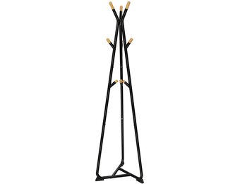 Multifunctioneel Gezins-Kledingrek - Kindvriendelijk - Zwart/Hout