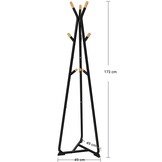 Duurzaam Kledingrek Beukenhout - Stabiel Metalen Frame - 172cm