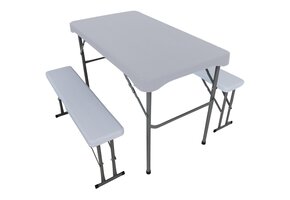 Luxe Houtlook Tuinset - 2 Banken & Tafel - Stijlvol Design