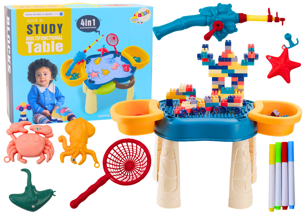Kinderopvang Speeltafel 4-in-1 - CE-gekeurd - Educatief Speelstation